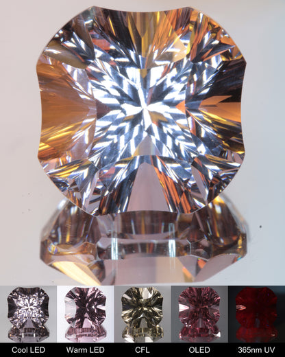 Scalloped Square Cut Fantasy Nd:Ce Laser YAG Gem