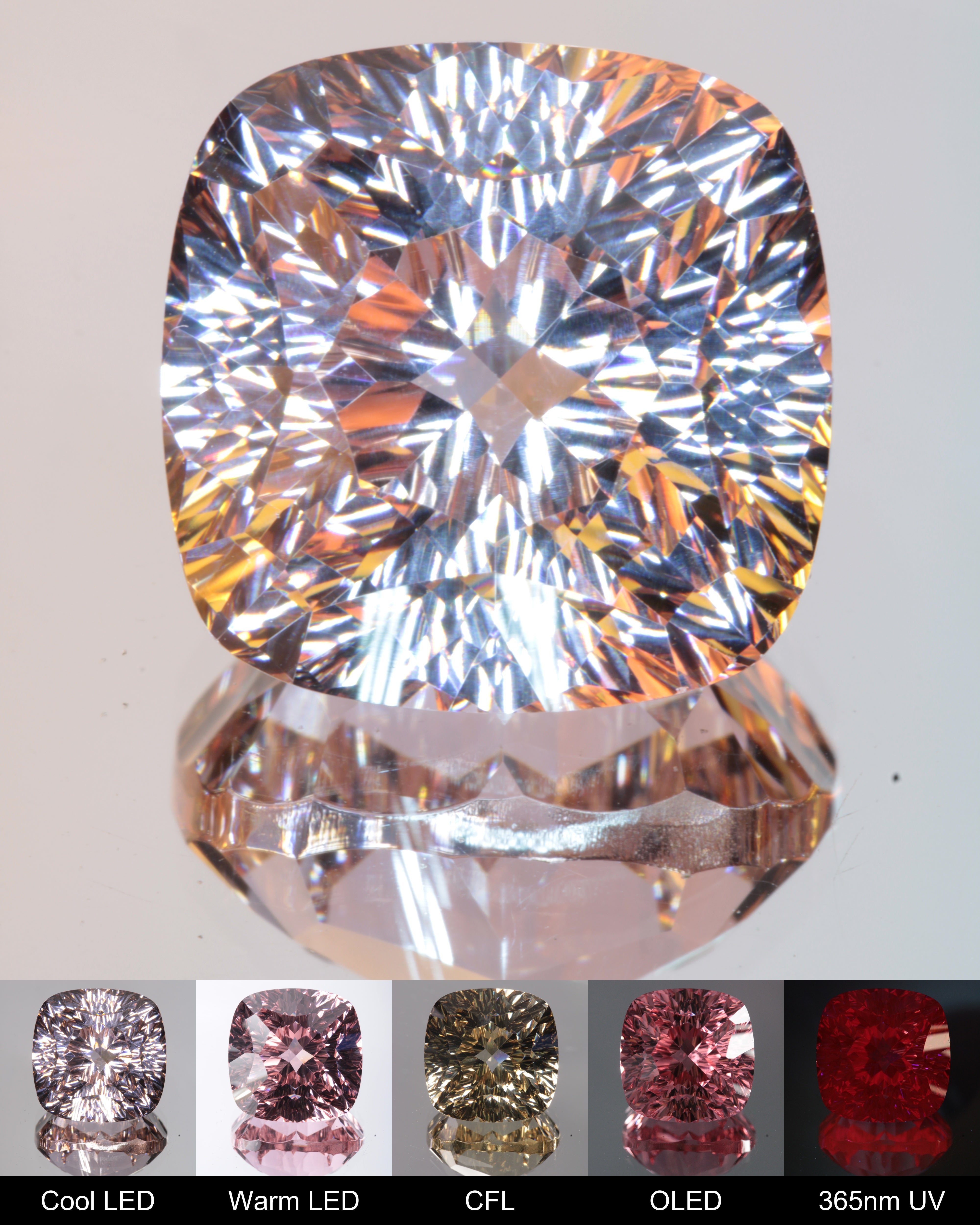 Fantasy Cushion Cut Fantasy Nd:Ce Laser YAG Gem