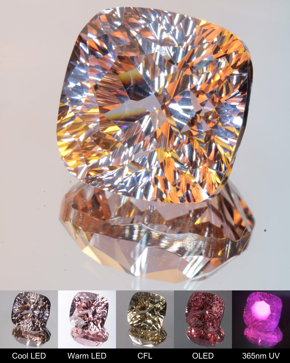 Fantasy Cushion Cut Fantasy Nd:Ce Laser YAG Gem