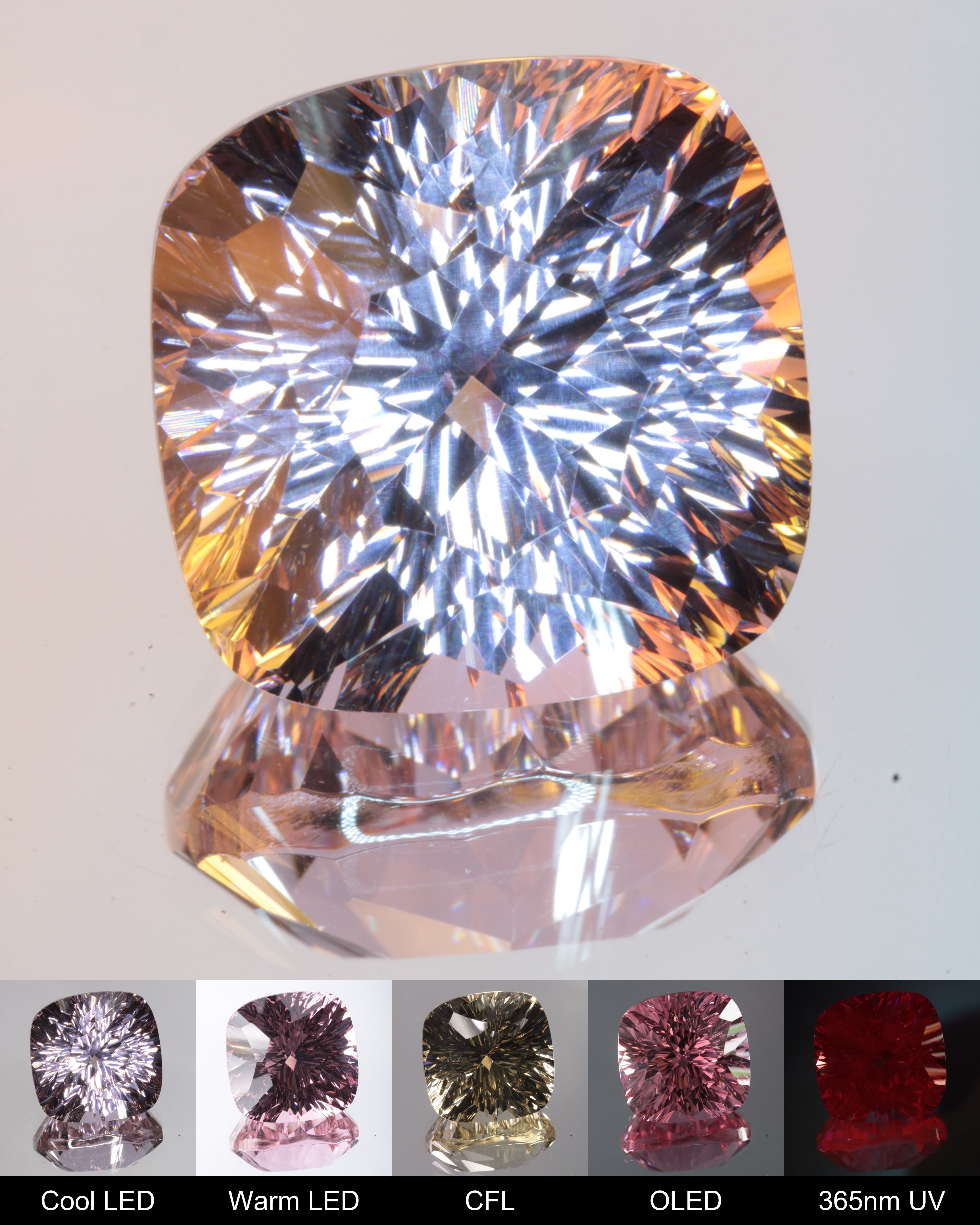 Fantasy Cushion Cut Fantasy Nd:Ce Laser YAG Gem