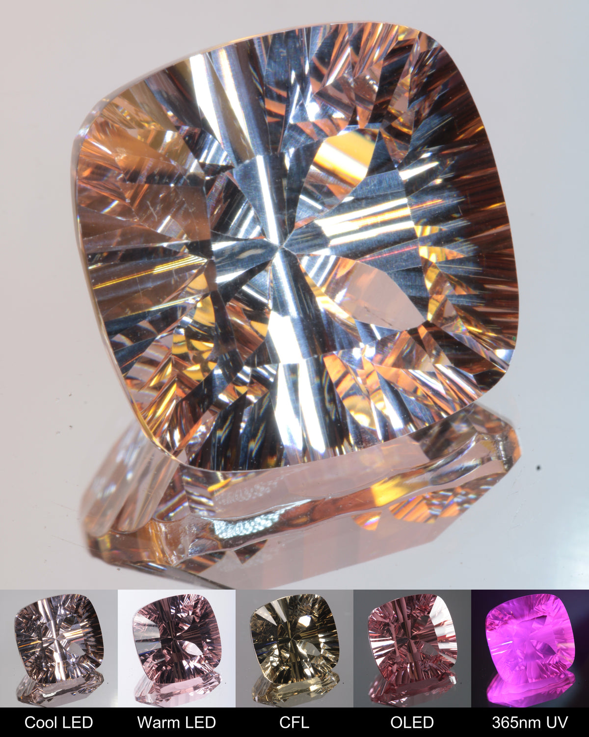 Clover Cushion Cut Fantasy Nd:Ce Laser YAG Gem
