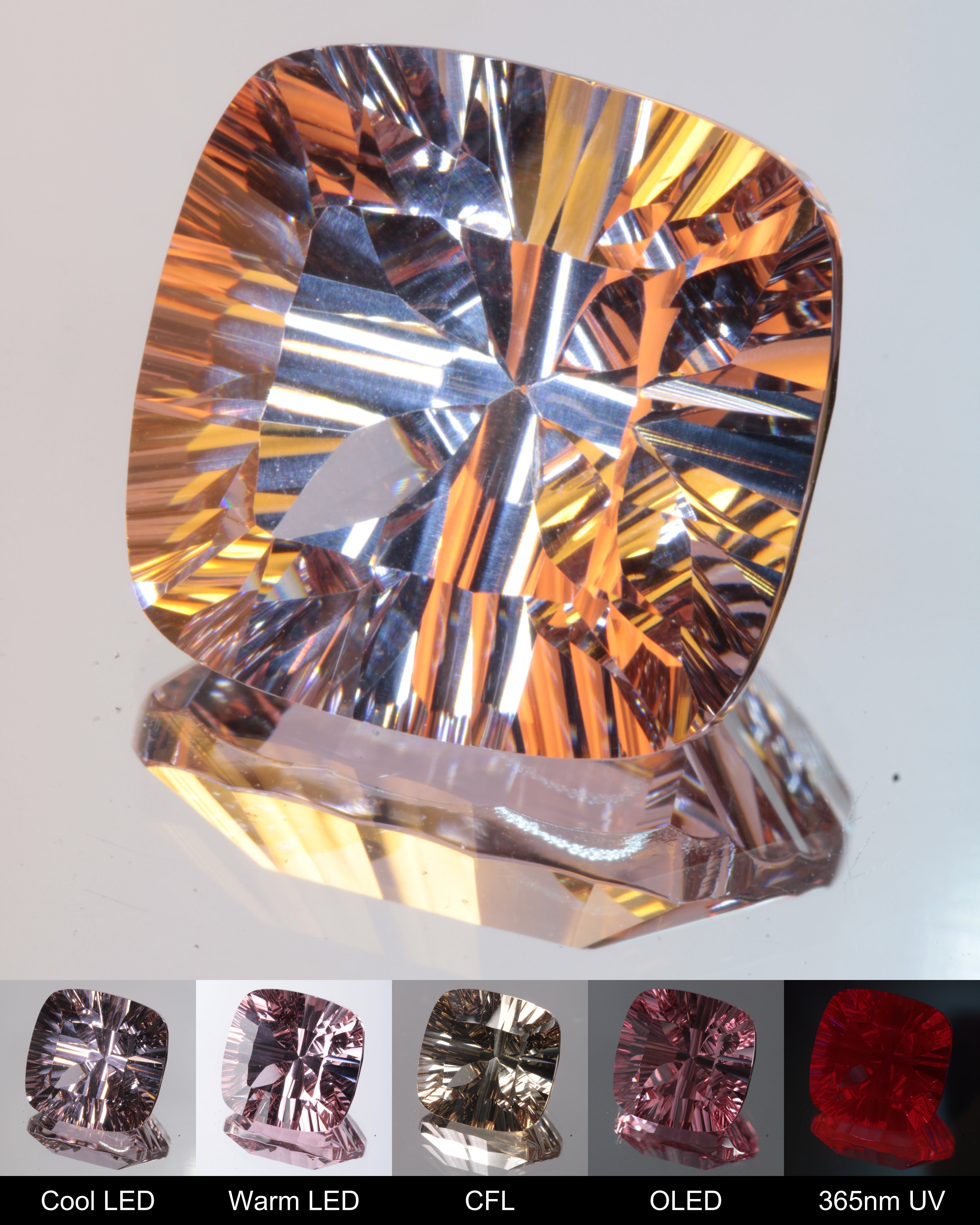 Clover Cushion Cut Fantasy Nd:Ce Laser YAG Gem