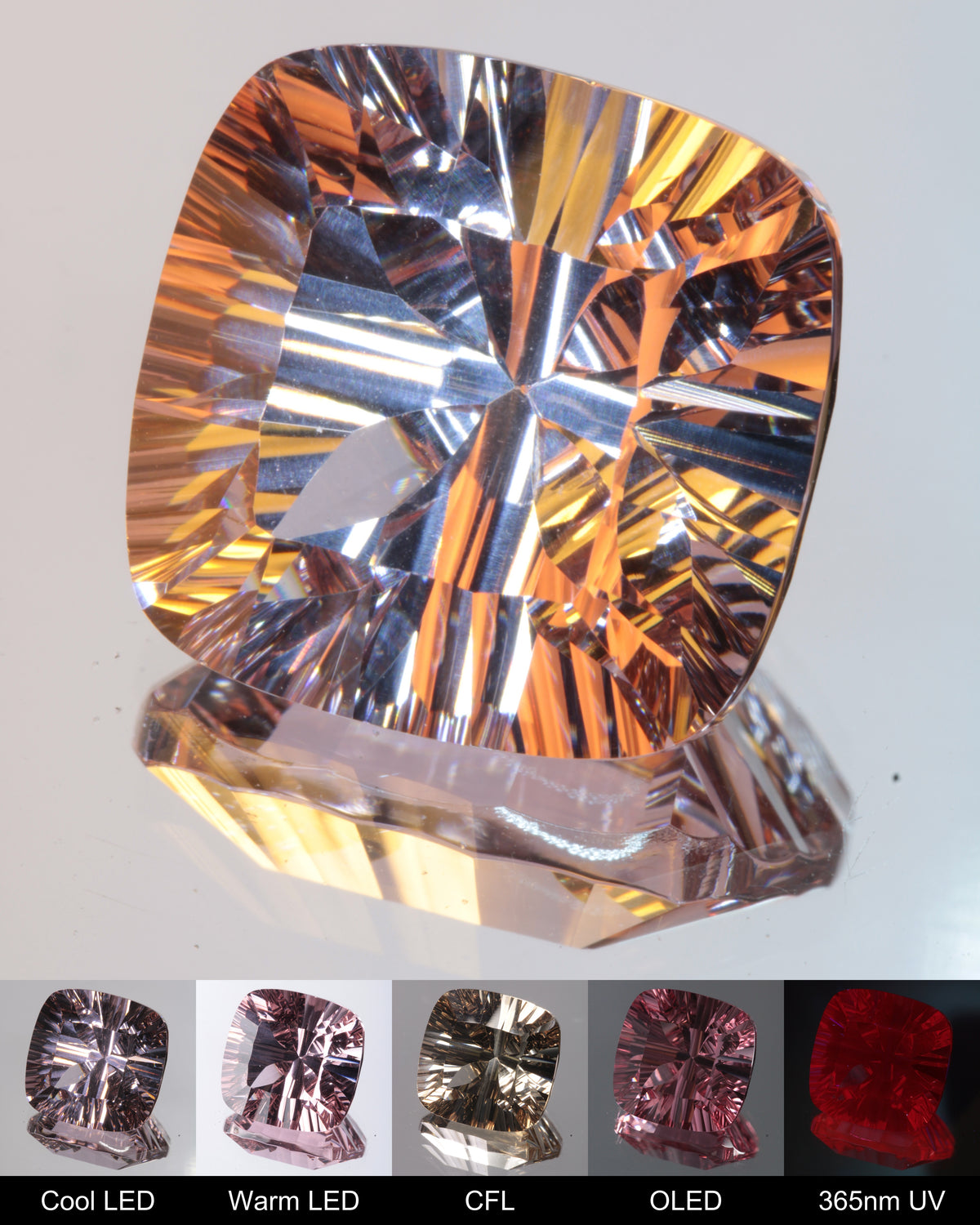 Clover Cushion Cut Fantasy Nd:Ce Laser YAG Gem