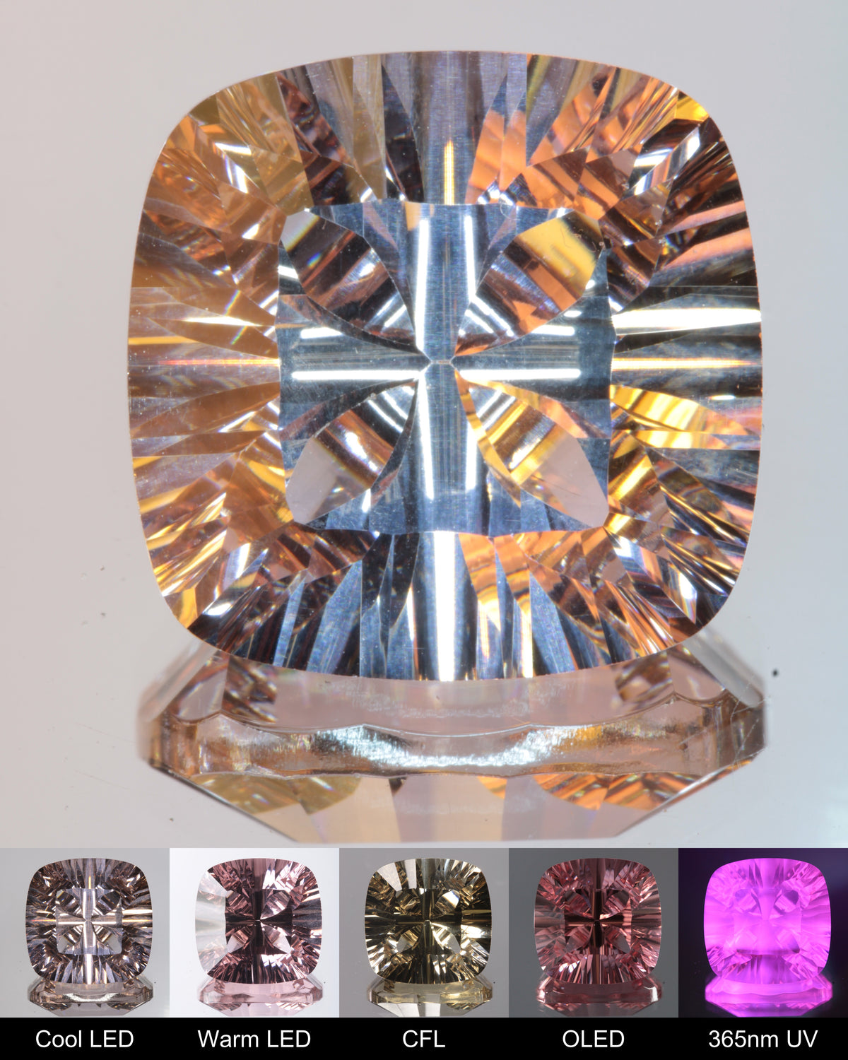 Clover Cushion Cut Fantasy Nd:Ce Laser YAG Gem
