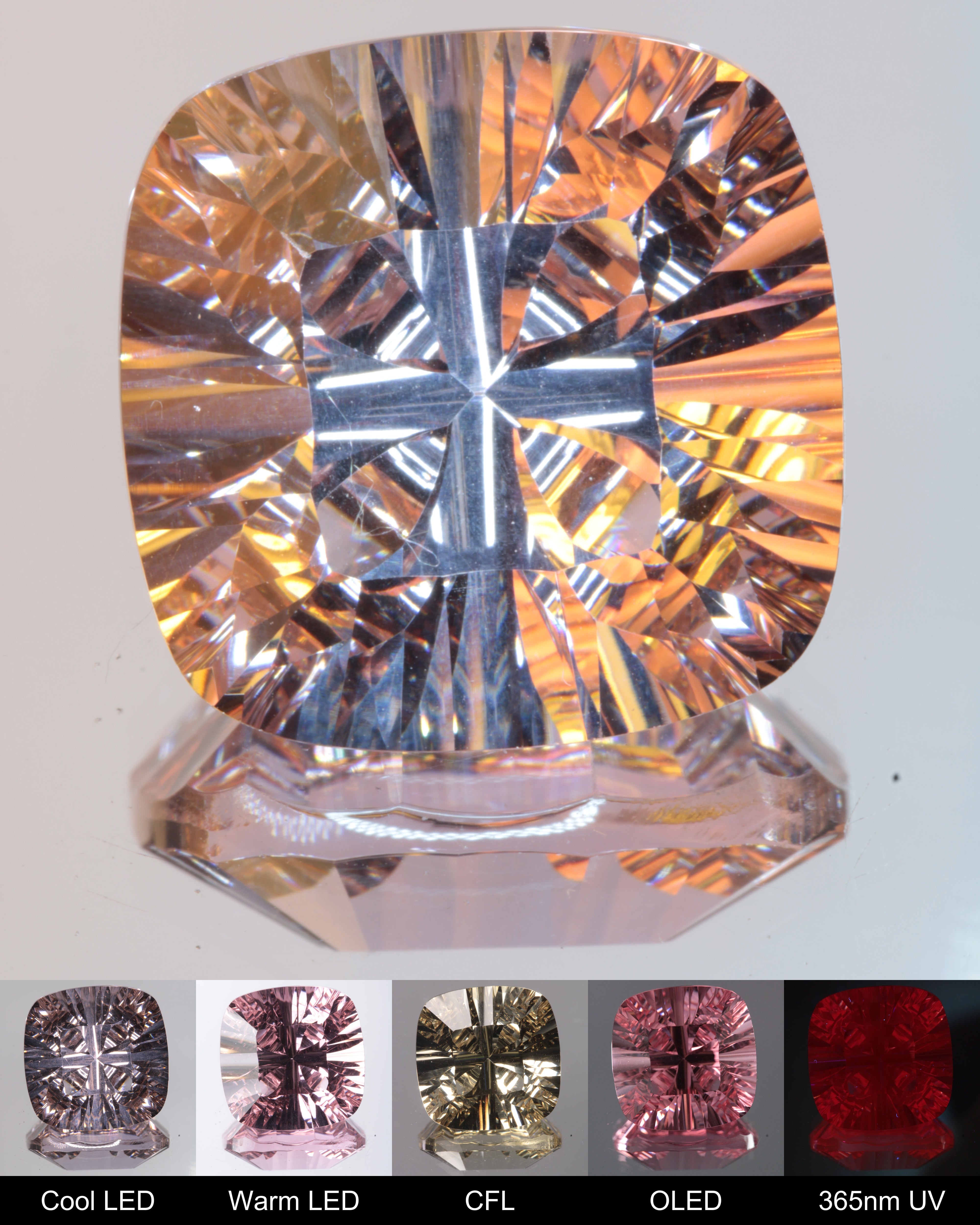 Clover Cushion Cut Fantasy Nd:Ce Laser YAG Gem