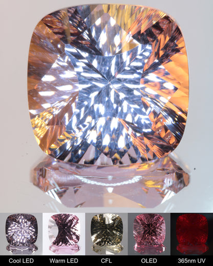 Complex Pinstripe Cushion Cut Fantasy Nd:Ce Laser YAG Gem
