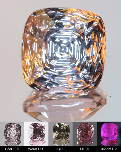 Radial Cushion Cut Fantasy Nd:Ce Laser YAG Gem