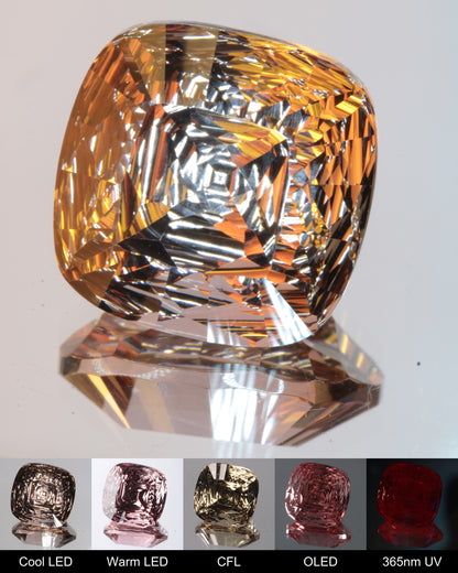 Radial Cushion Cut Fantasy Nd:Ce Laser YAG Gem