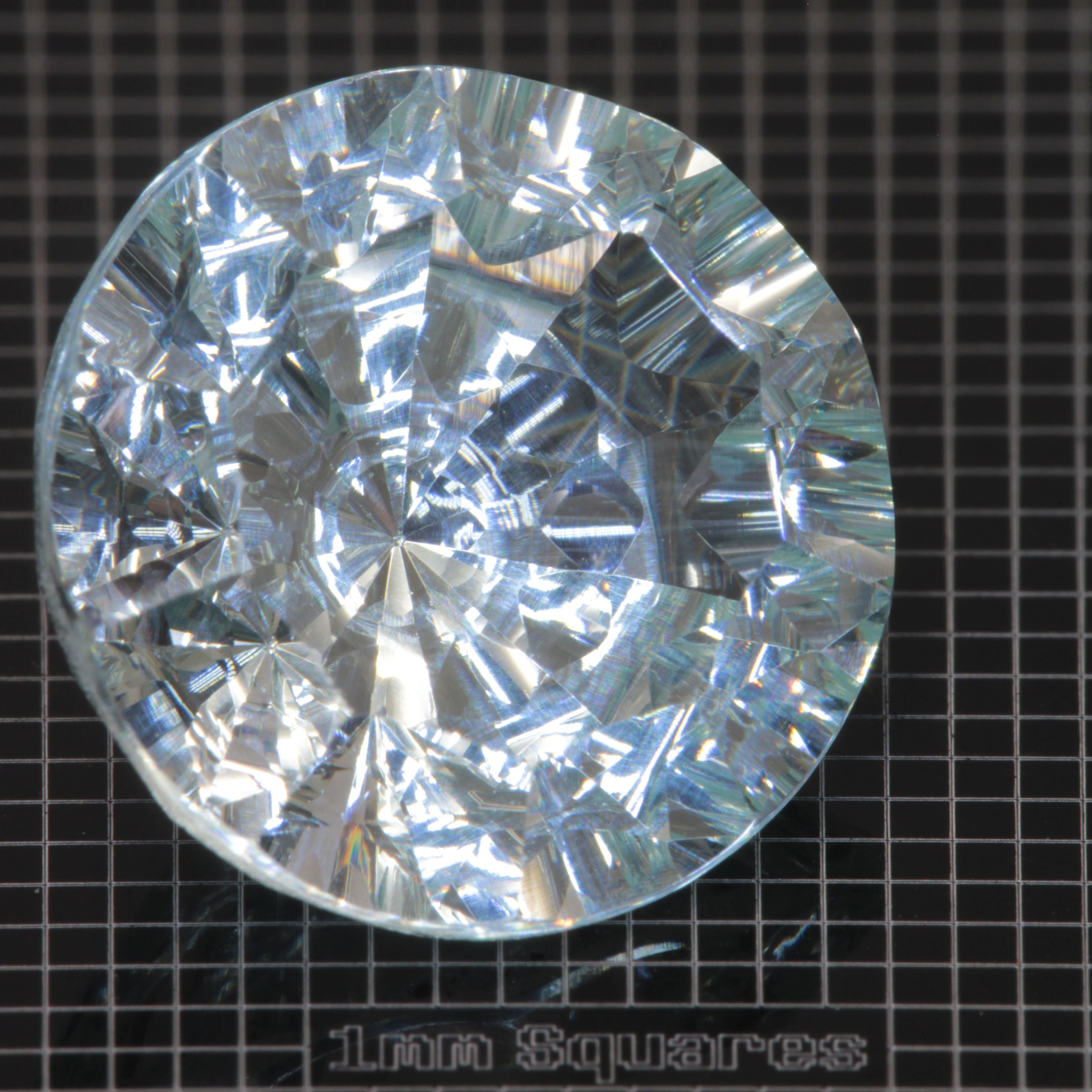 Faceted Yb:YAG Fantasy Round Gemstone