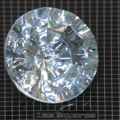Faceted Yb:YAG Fantasy Round Gemstone