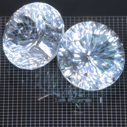Faceted Yb:YAG Fantasy Round Gemstone
