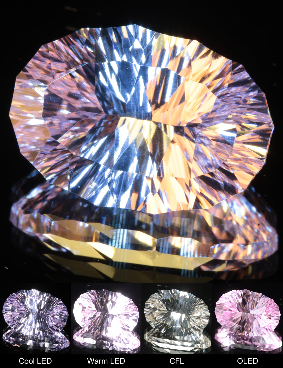 Fantasy Cut Oval Nd:YAG Gemstone