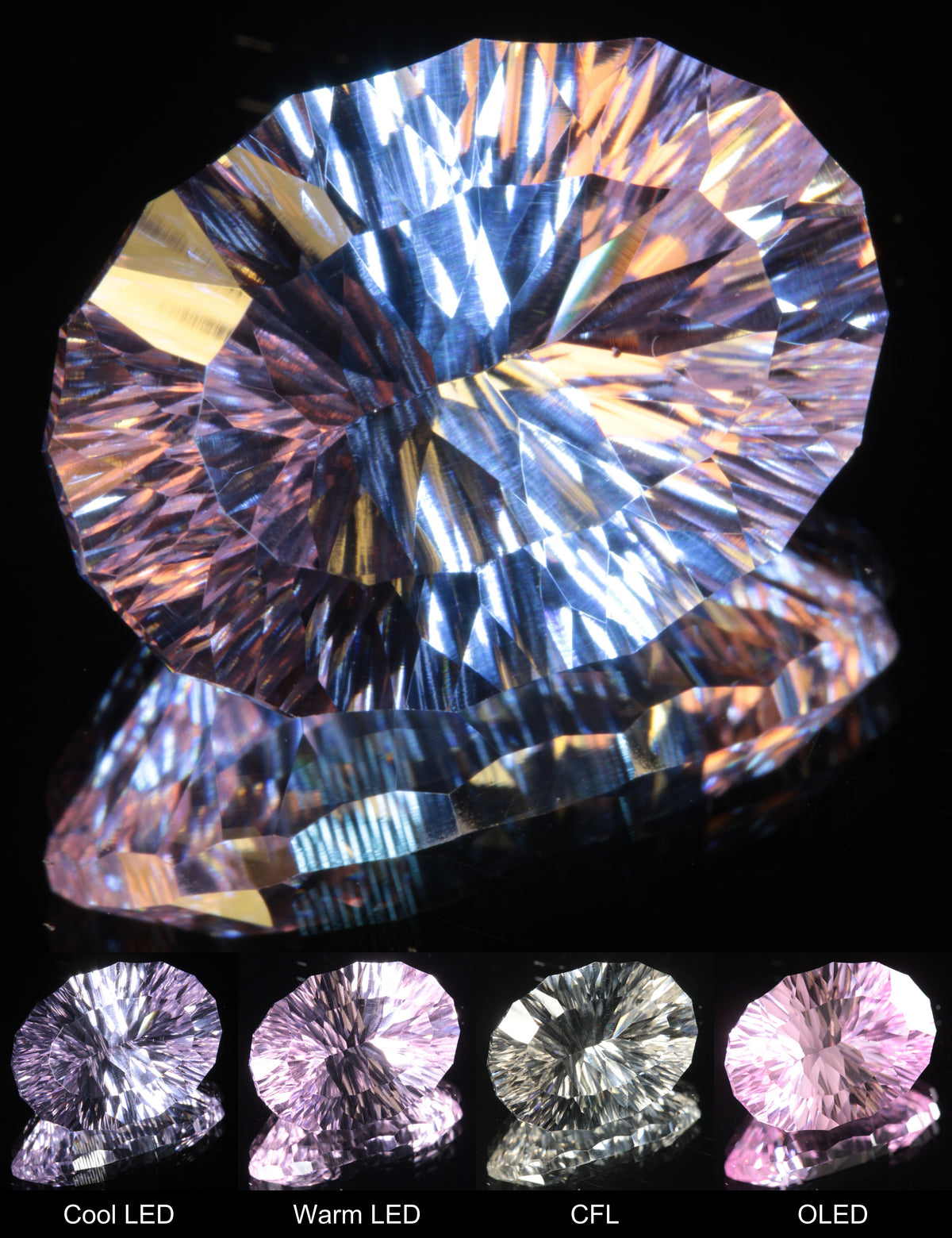 Fantasy Cut Oval Nd:YAG Gemstone