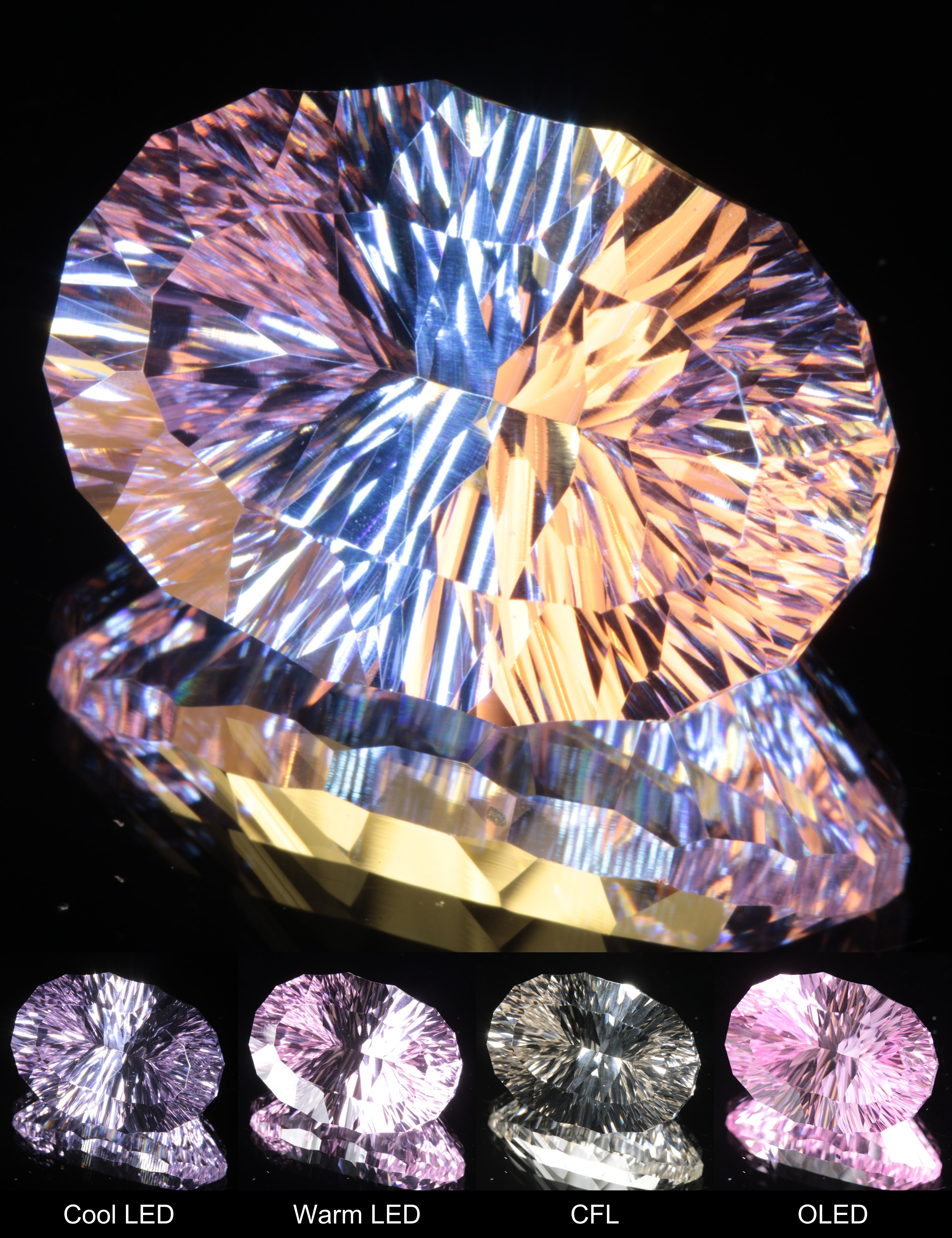 Fantasy Cut Oval Nd:YAG Gemstone