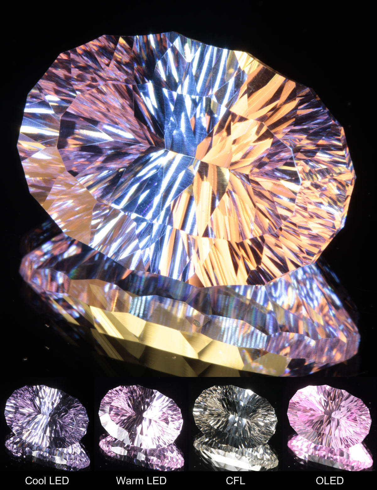 Fantasy Cut Oval Nd:YAG Gemstone