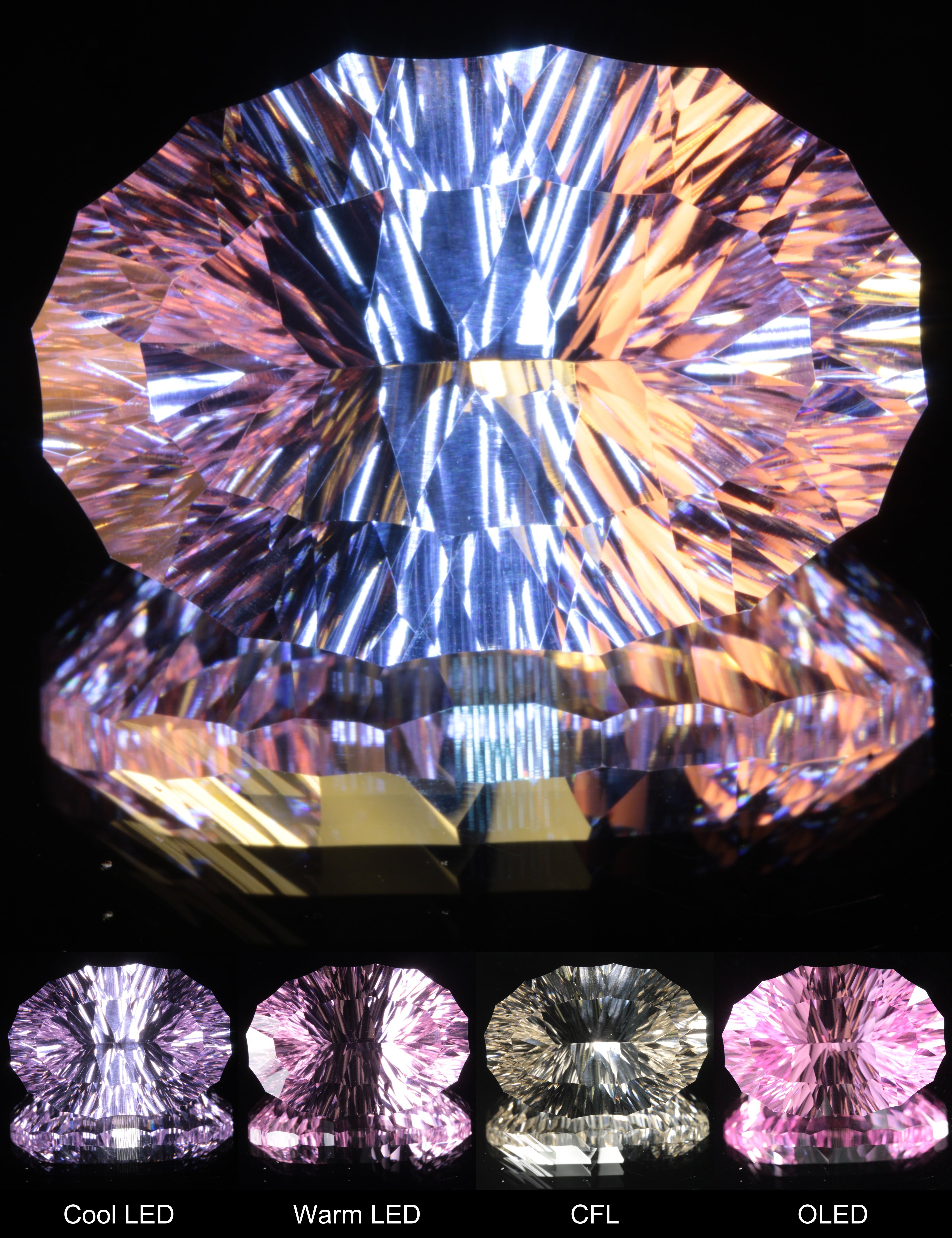 Fantasy Cut Oval Nd:YAG Gemstone