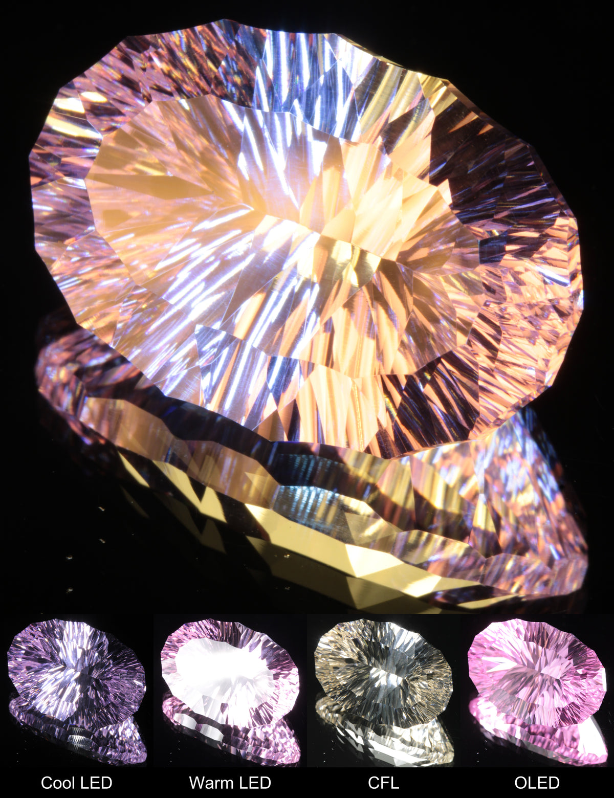 Fantasy Cut Oval Nd:YAG Gemstone