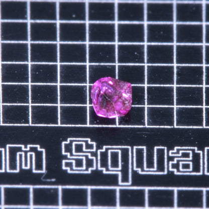 A small pink flux-grown ruby a few mm in size