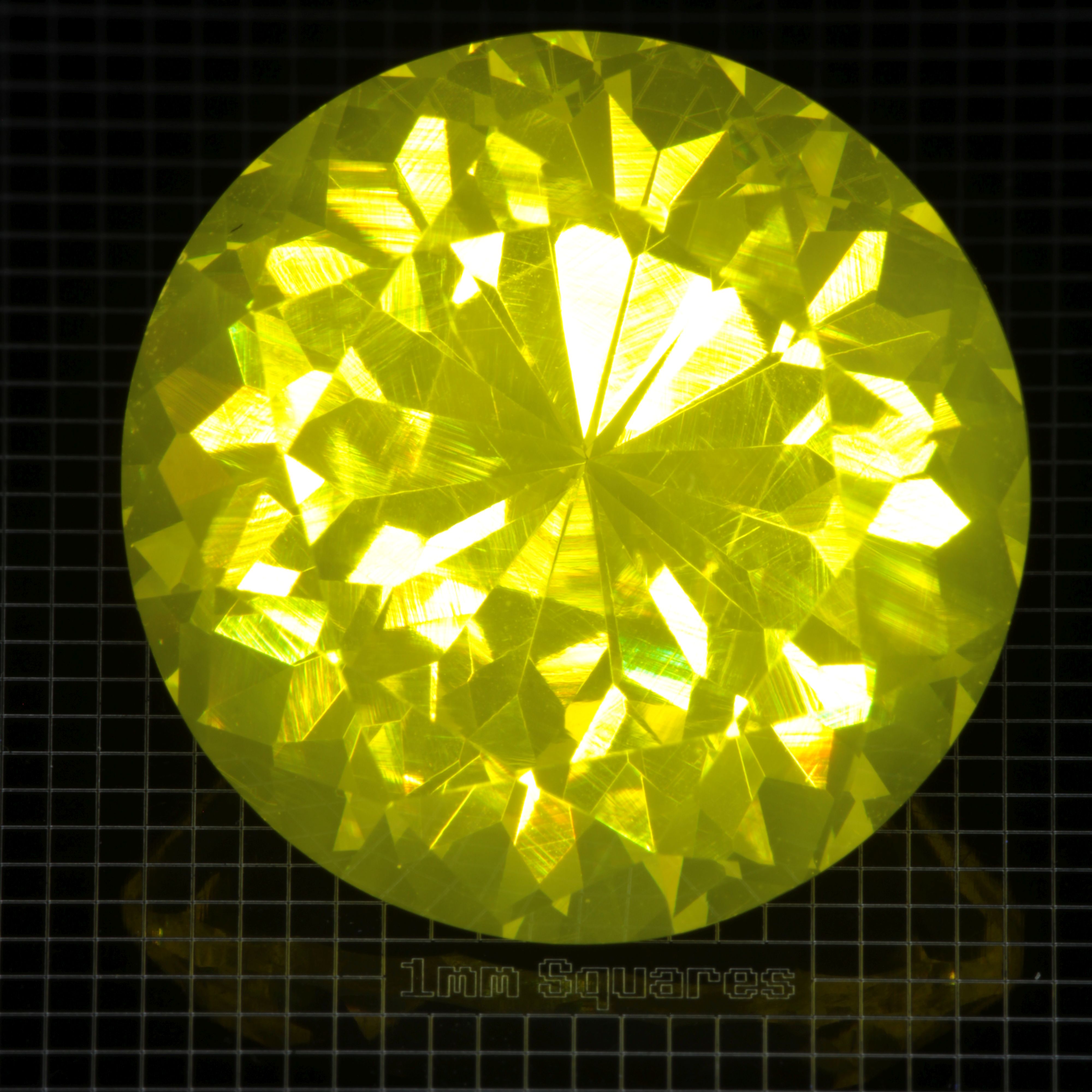 Faceted GAGG Round gemstone