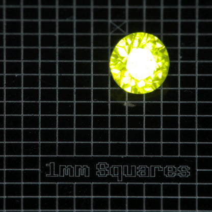 Faceted GAGG:Ce Round gemstone