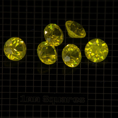 Faceted GAGG:Ce Round gemstone