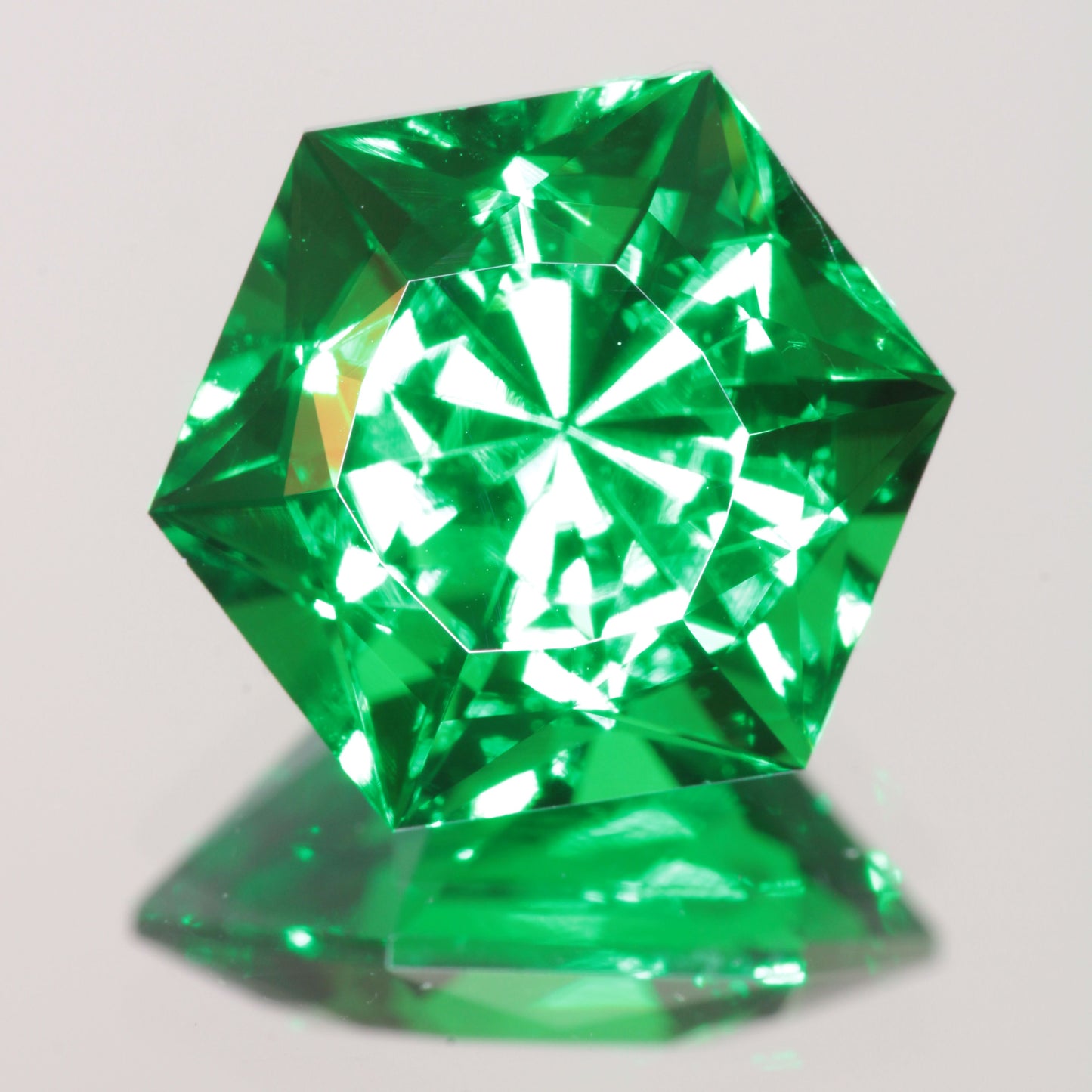 Hexagon Faceted CTH YAG Gemstone