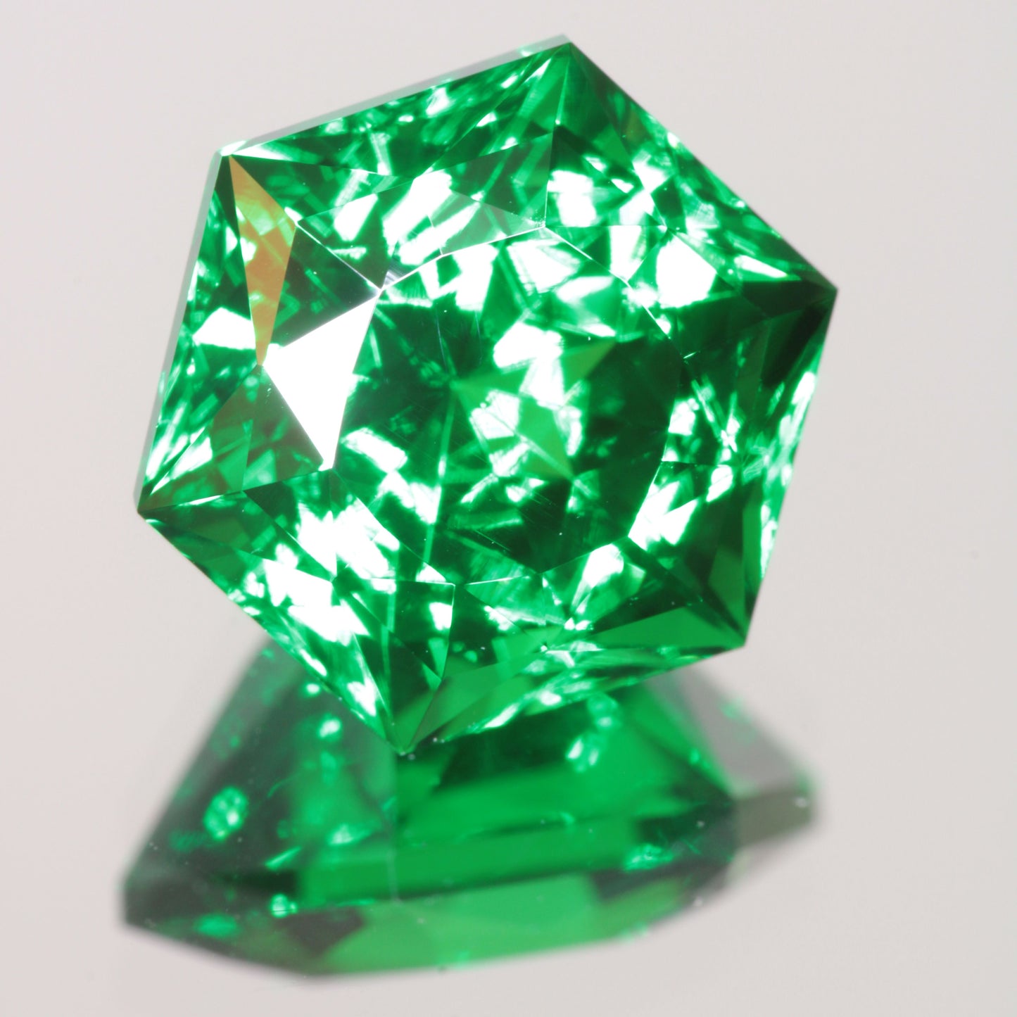Hexagon Faceted CTH YAG Gemstone
