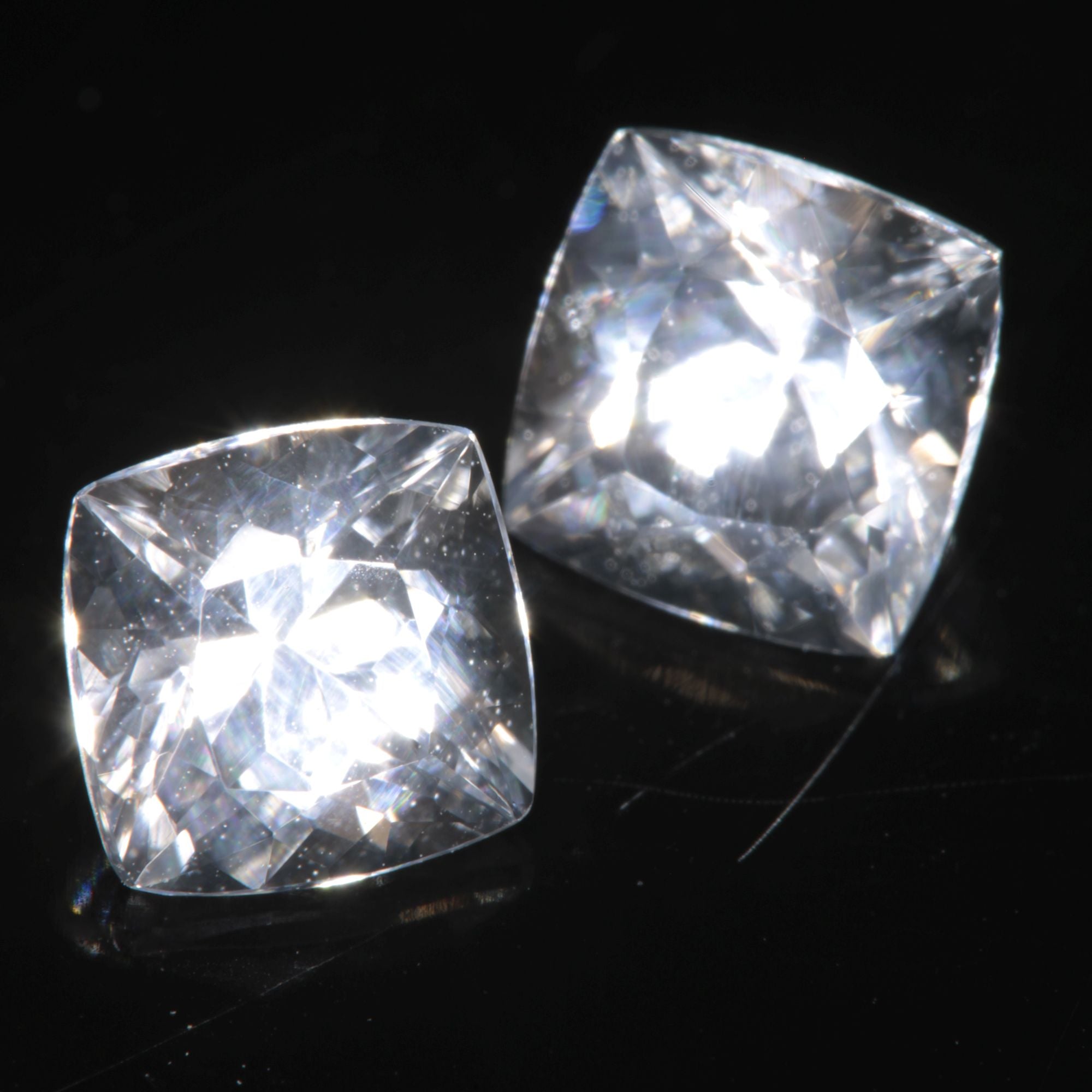 F35 Sapphire Faceted Cushion Gemstone