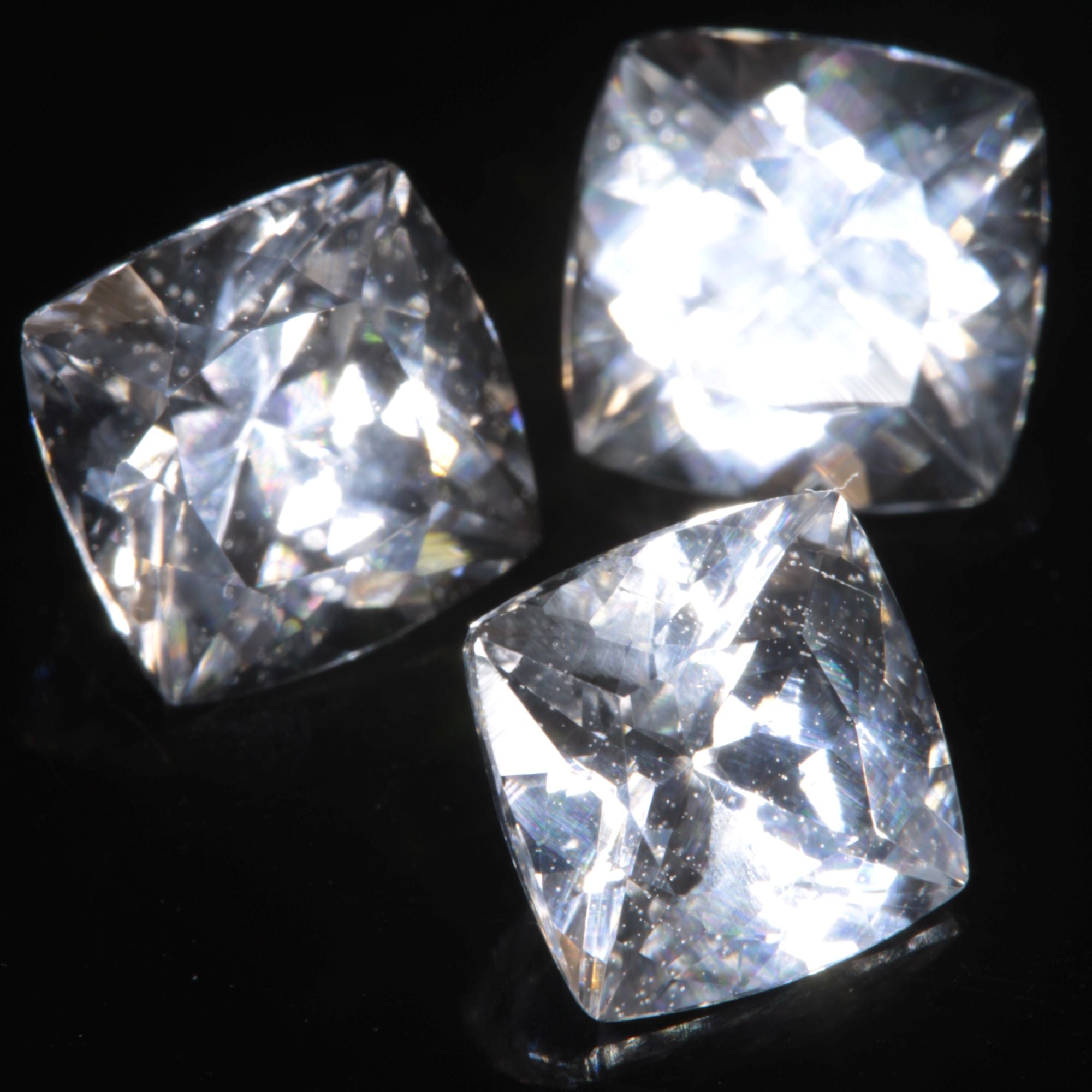 F35 Sapphire Faceted Cushion Gemstone