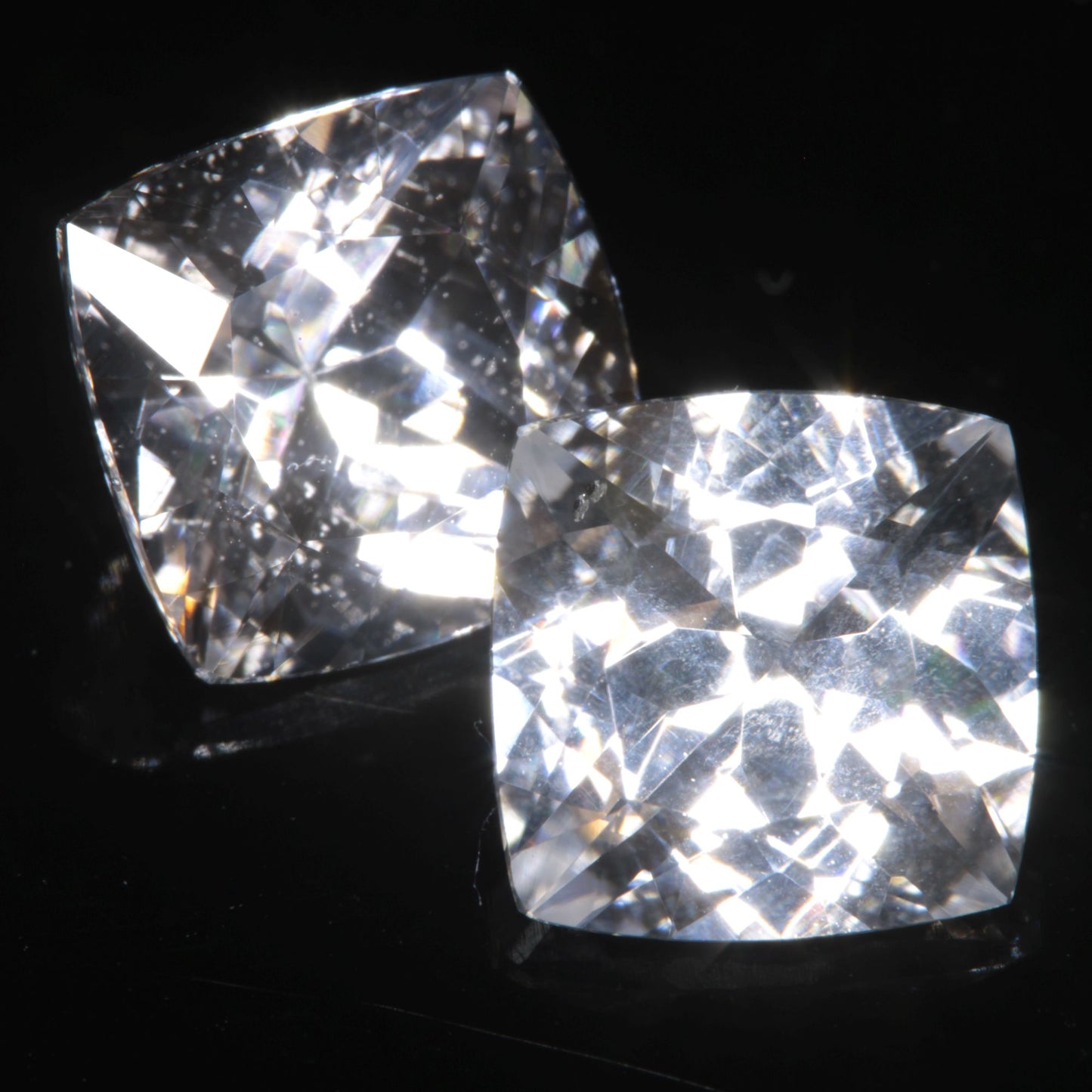 F35 Sapphire Faceted Cushion Gemstone