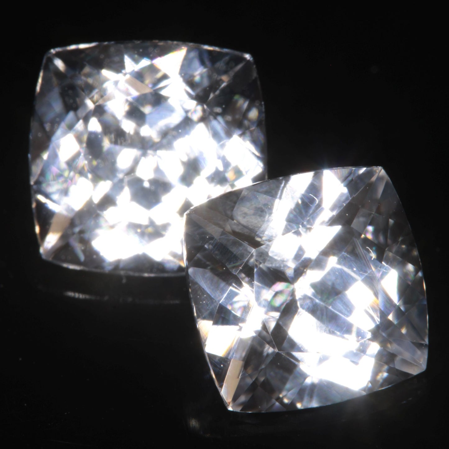F35 Sapphire Faceted Cushion Gemstone