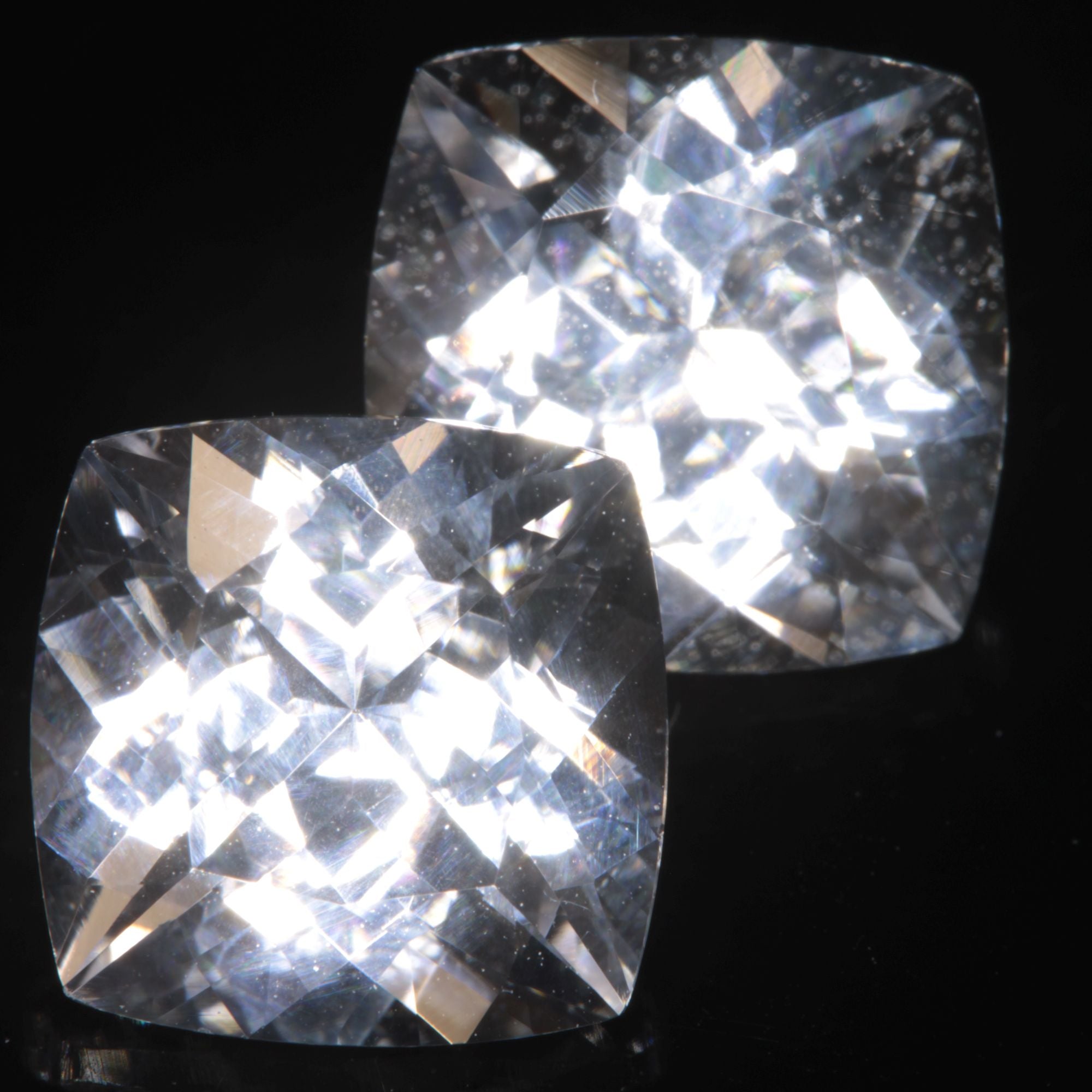 F35 Sapphire Faceted Cushion Gemstone