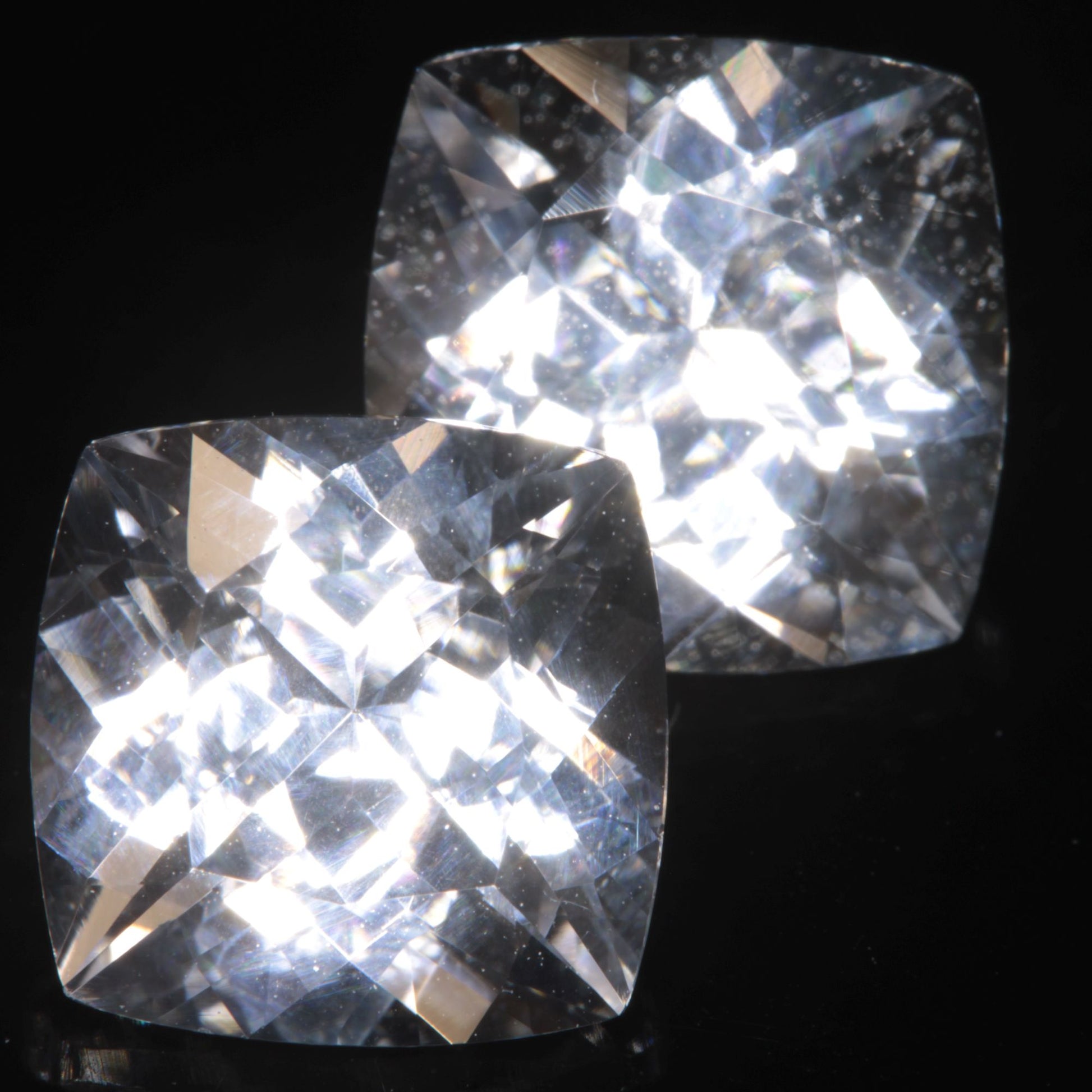F35 Sapphire Faceted Cushion Gemstone