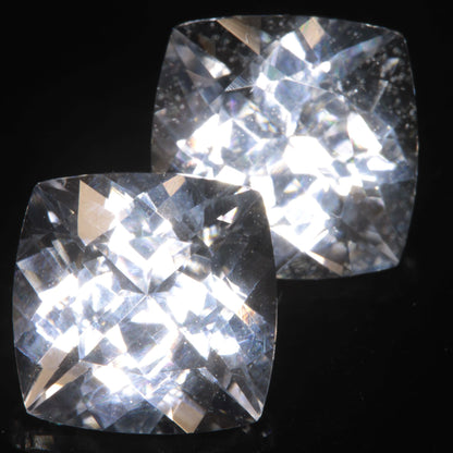 F35 Sapphire Faceted Cushion Gemstone