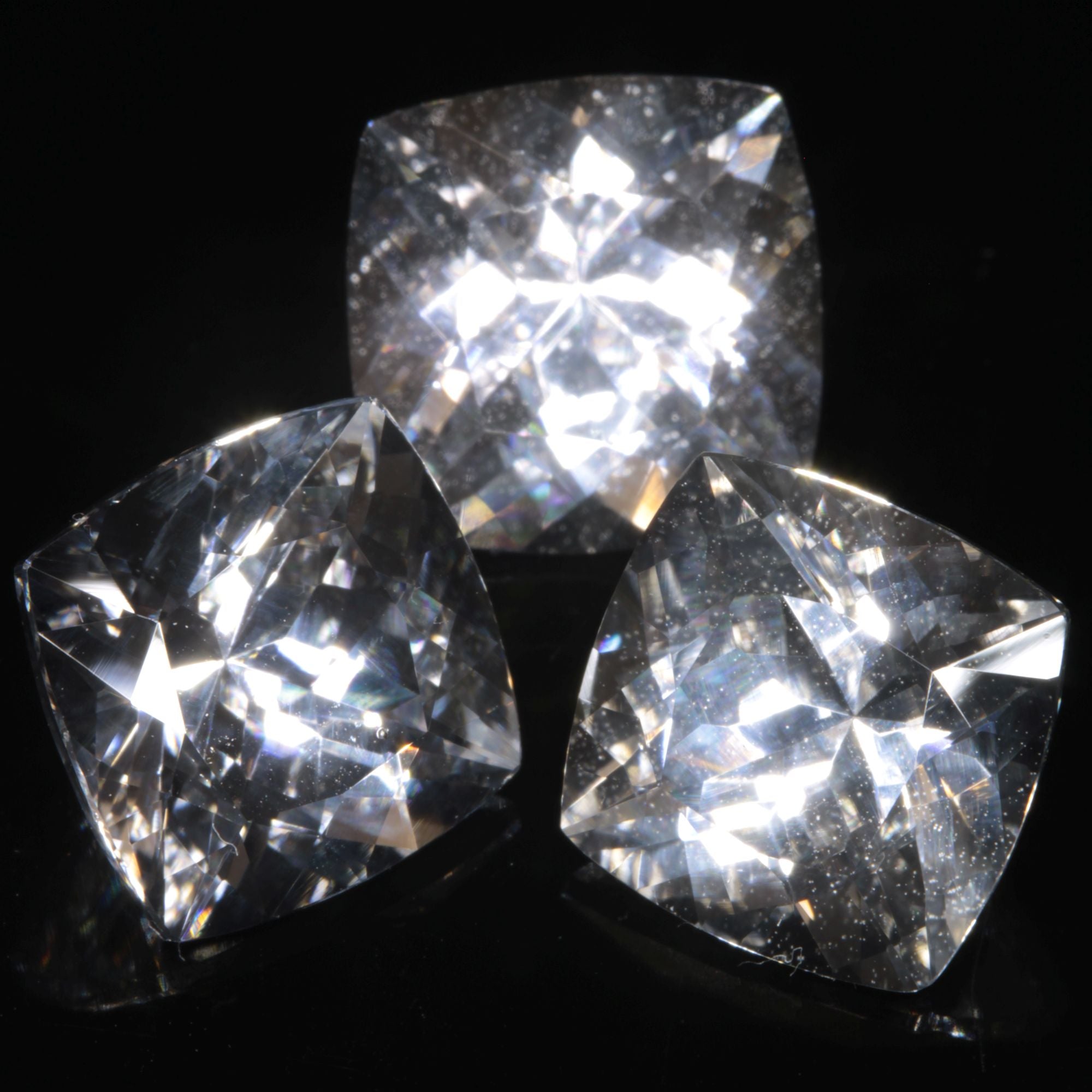 F35 Sapphire Faceted Cushion Gemstone
