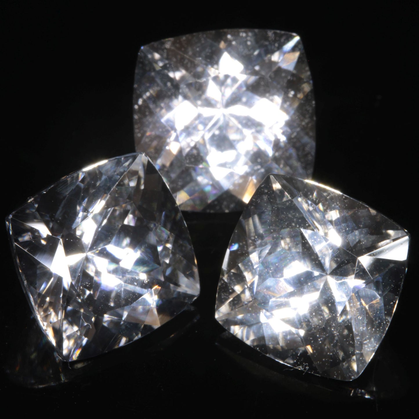 F35 Sapphire Faceted Cushion Gemstone