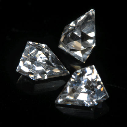 Faceted EOTS Inspired Gemstone cut from F35 Window Sapphire