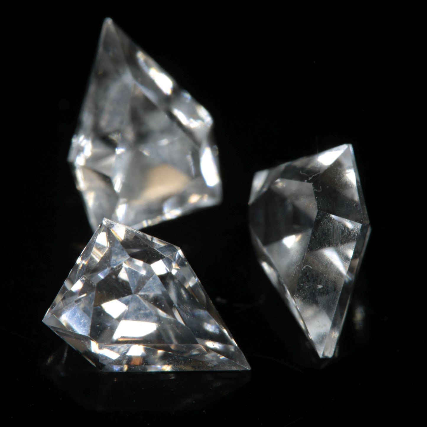 Faceted EOTS Inspired Gemstone cut from F35 Window Sapphire