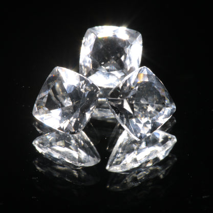 Faceted Optical Fluorite Cushion Gemstone