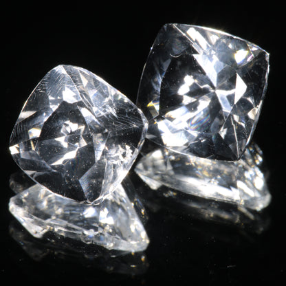 Faceted Optical Fluorite Cushion Gemstone