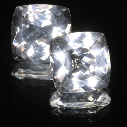 Faceted Optical Fluorite Cushion Gemstone