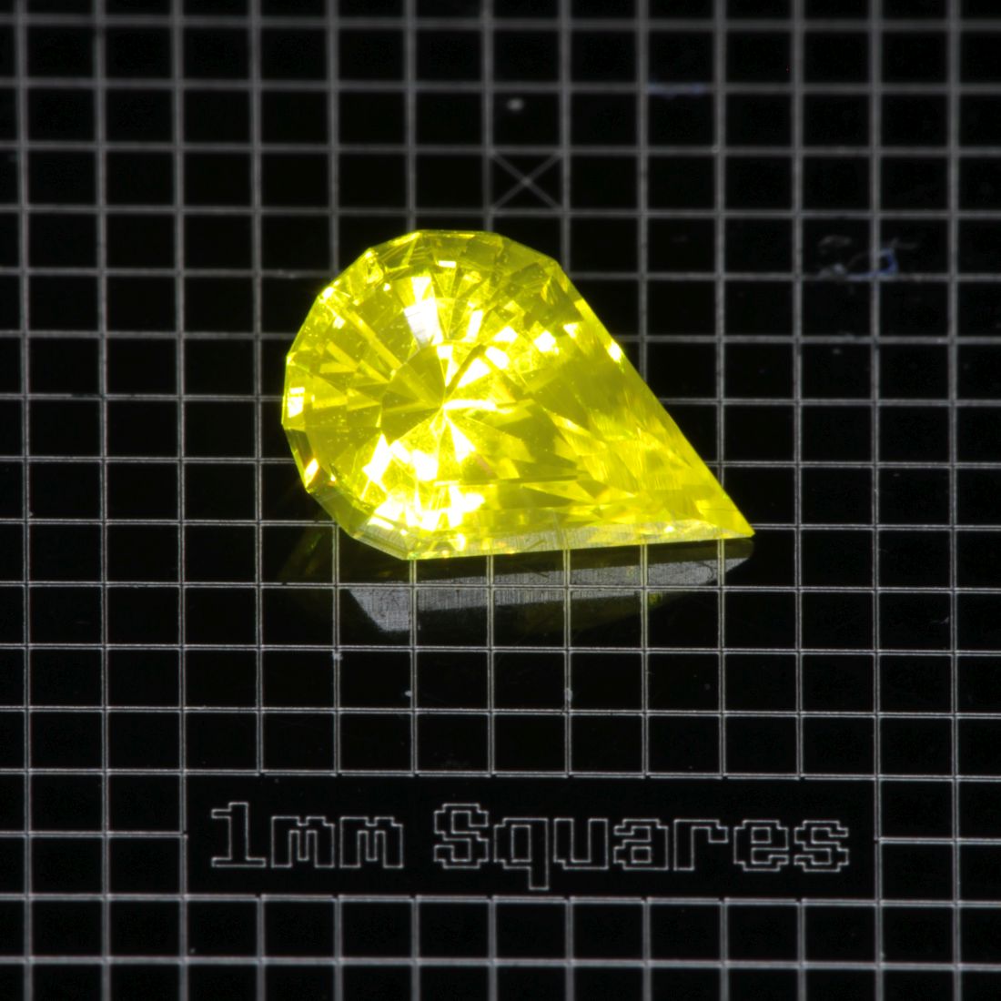 Yellow GAGG garnet Pear gemstone