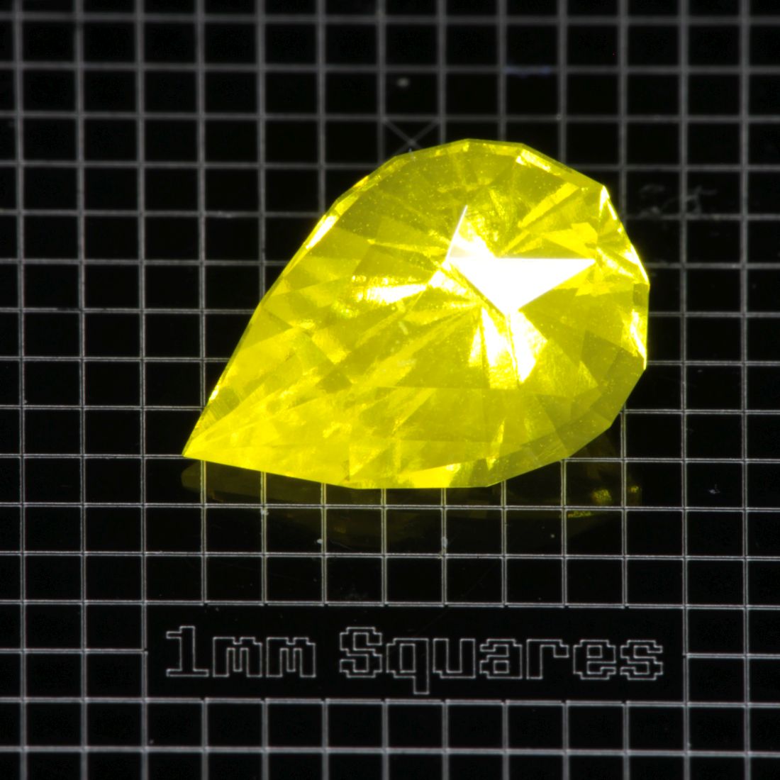 Yellow GAGG garnet Pear gemstone