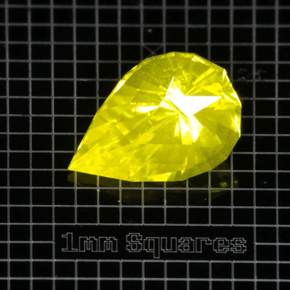 Yellow GAGG garnet Pear gemstone