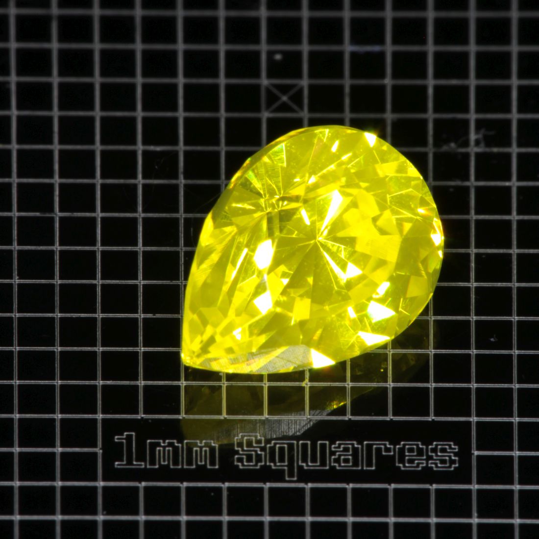 Yellow GAGG garnet Pear gemstone