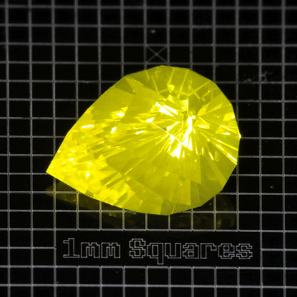 Yellow GAGG garnet Pear gemstone