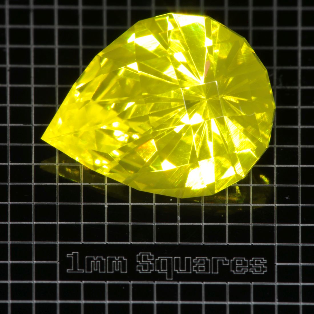 Yellow GAGG garnet Pear gemstone