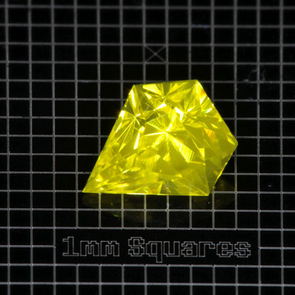 Yellow GAGG garnet Kite gemstone