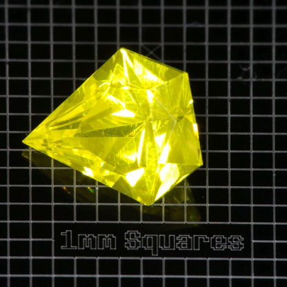 Yellow GAGG garnet Kite gemstone