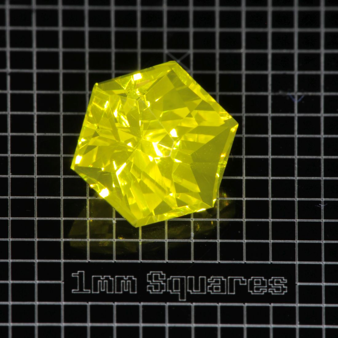 Yellow GAGG garnet Hexagon gemstone